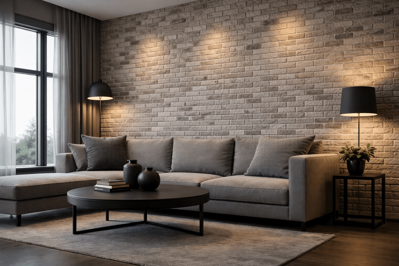 Интериер со декоративни цигли